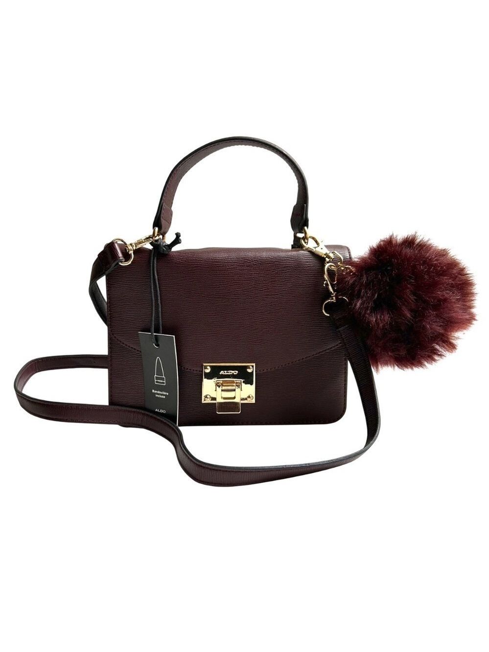 Aldo Crossbody Hand Bag with Pom Pom Brand New